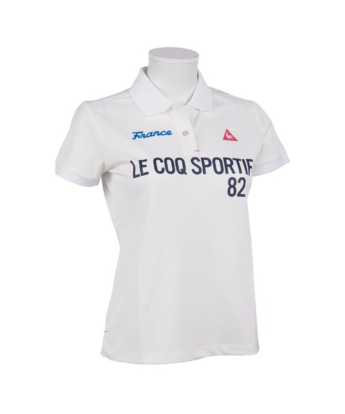le coq sportif GOLF（ルコックスポルティフゴルフ）の「ゴルフ バックプリントロゴ半袖シャツ レディース ウェア シャツ ポロシャツ ゴルフ スポーツ（ポロシャツ・レディース・ネイビー/ホワイト/ブルー/レッド・L/M/XL/S）」の2枚目の写真