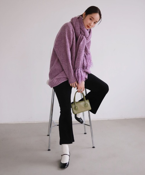 SLOBE citron.（スローブシトロン）の「SLOBE citron. フルーツカラーニットマフラー◆（マフラー・レディース・ピンク/グリーン系その他・FREE）」の10枚目の写真