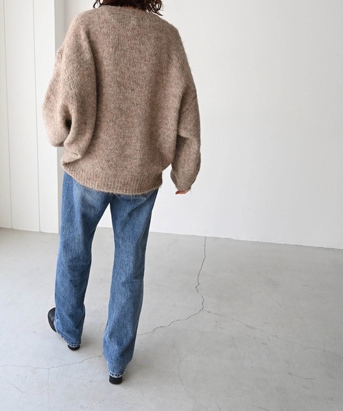 CANAL JEAN(キャナルジーン)の「El mar アンゴラ混クルーネックニット(ニット/セーター・レディース・グレー/ピンク/モカ・ONE SIZE)」の12枚目の写真