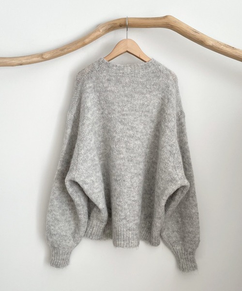 CANAL JEAN(キャナルジーン)の「El mar アンゴラ混クルーネックニット(ニット/セーター・レディース・グレー/ピンク/モカ・ONE SIZE)」の18枚目の写真