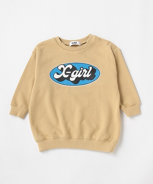 トップス X Girl スウェット筆記体ロゴトレーナー スウェット X Girl Stages エックスガールステージス のファッション