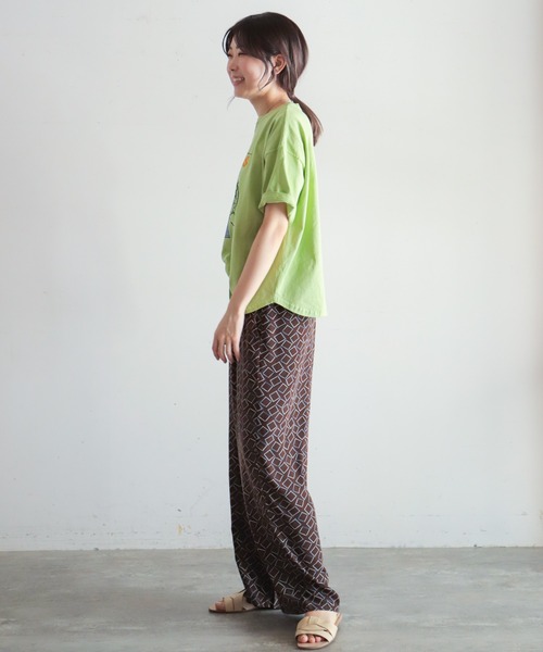 NOMBRE IMPAIR(ノンブルアンペール)の「ヤマネコ・バード 半袖TEE(Tシャツ/カットソー・レディース・チャコールグレー/ライトグリーン/ホワイト・FREE)」の7枚目の写真