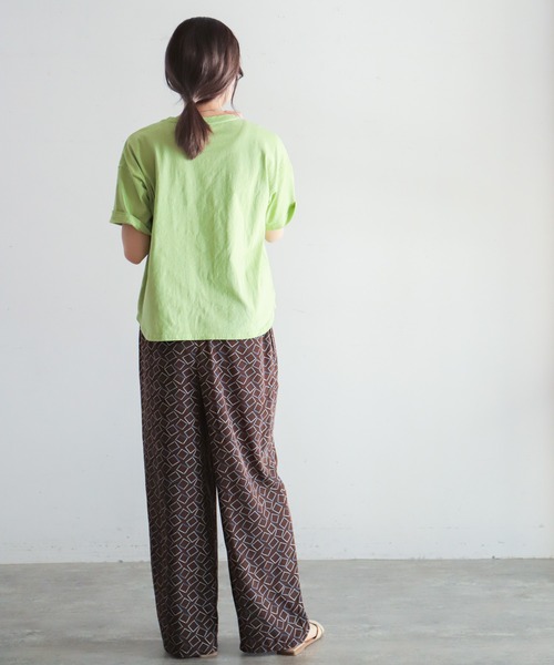 NOMBRE IMPAIR(ノンブルアンペール)の「ヤマネコ・バード 半袖TEE(Tシャツ/カットソー・レディース・チャコールグレー/ライトグリーン/ホワイト・FREE)」の6枚目の写真