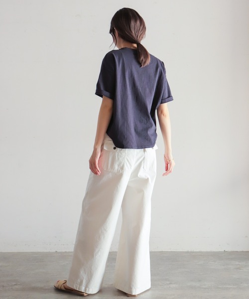 NOMBRE IMPAIR(ノンブルアンペール)の「ヤマネコ・バード 半袖TEE(Tシャツ/カットソー・レディース・チャコールグレー/ライトグリーン/ホワイト・FREE)」の10枚目の写真