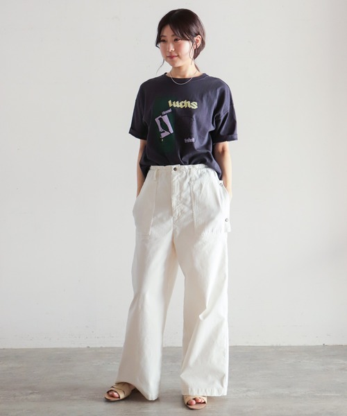 NOMBRE IMPAIR(ノンブルアンペール)の「ヤマネコ・バード 半袖TEE(Tシャツ/カットソー・レディース・チャコールグレー/ライトグリーン/ホワイト・FREE)」の11枚目の写真