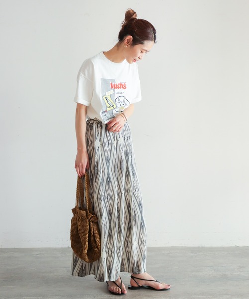 NOMBRE IMPAIR(ノンブルアンペール)の「ヤマネコ・バード 半袖TEE(Tシャツ/カットソー・レディース・チャコールグレー/ライトグリーン/ホワイト・FREE)」の22枚目の写真