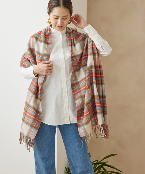 SALON adam et rope'（サロン アダム エ ロペ）の「<春まで使える>バンドカラーシャツ（シャツ/ブラウス・レディース・ホワイト/ネイビー/パープル・FREE）」の9枚目の写真