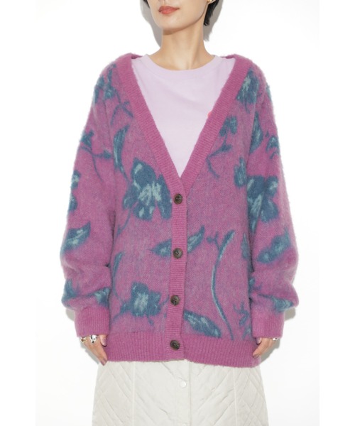 ROSE BUD（ローズバッド）の「花柄ジャカードカーディガン