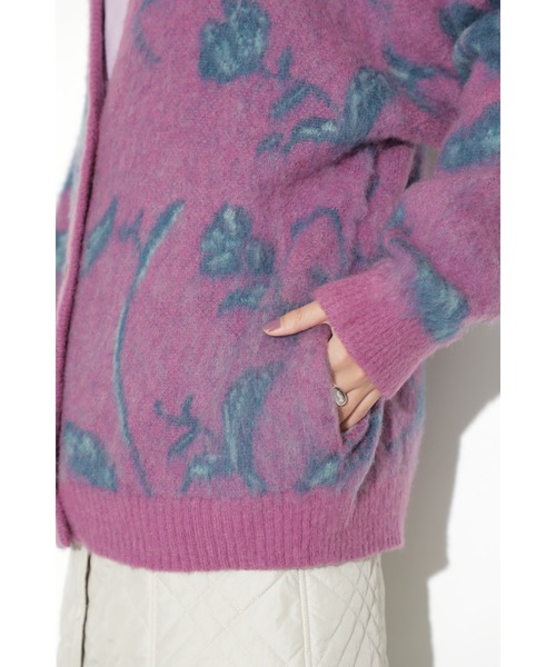 Johnny Was ベルベット花柄カーディガン ヴィンテージ風　ローズバッド Johnny Was ベルベット花柄カーディガン ヴィンテージ風 ローズバッド