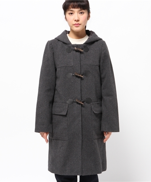 CIAOPANIC（チャオパニック）の「【Ciaopanic】ロングダッフル（ダッフルコート・レディース・ネイビー/グレー・FREE）」の3枚目の写真