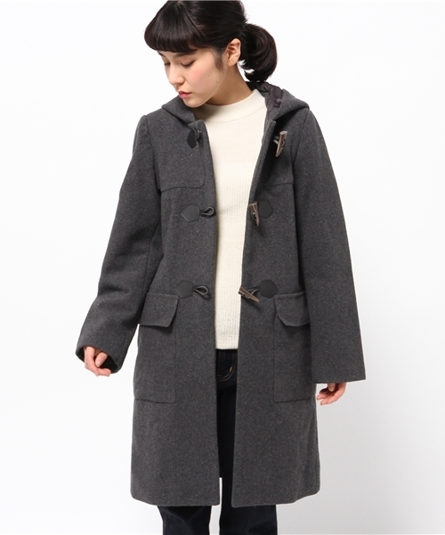 CIAOPANIC（チャオパニック）の「【Ciaopanic】ロングダッフル（ダッフルコート・レディース・ネイビー/グレー・FREE）」の6枚目の写真