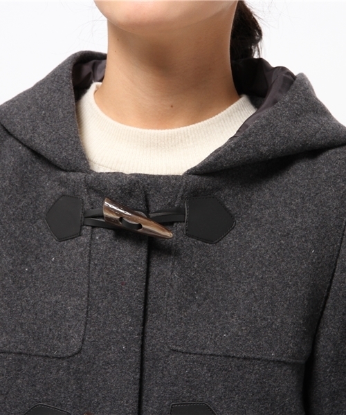 CIAOPANIC（チャオパニック）の「【Ciaopanic】ロングダッフル（ダッフルコート・レディース・ネイビー/グレー・FREE）」の7枚目の写真