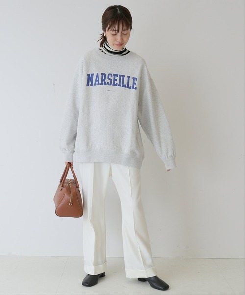 SLOBE IENA(スローブイエナ)の「ダブルカフストレートパンツ【手洗い可能】◆(スラックス・レディース・チャコールグレー/ピンク/アイボリー・38/36)」の12枚目の写真