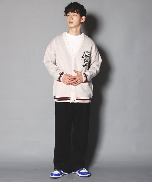 JACKROSE（ジャックローズ）の「B-TRS ジャガードカーディガン（カーディガン/ボレロ・メンズ・ブラック/アイボリー・M/L）」の4枚目の写真