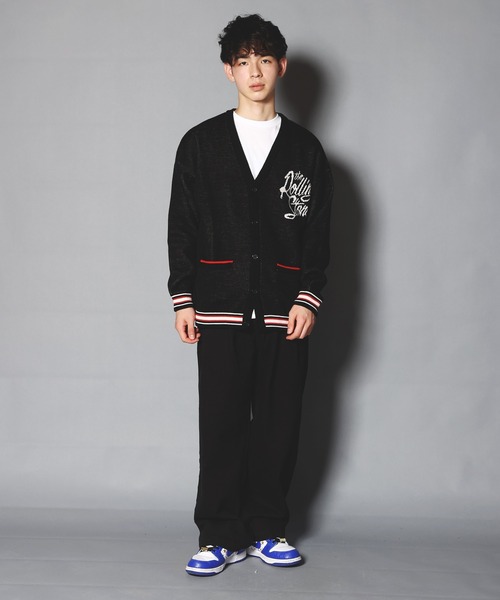 JACKROSE（ジャックローズ）の「B-TRS ジャガードカーディガン（カーディガン/ボレロ・メンズ・ブラック/アイボリー・M/L）」の9枚目の写真