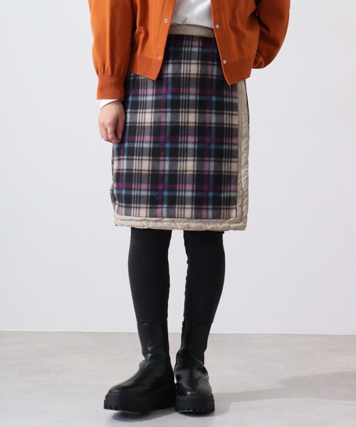 FUNALIVE(ファンアライブ)の「キルティング 55cm丈 3way wrap skirt/巻きスカート ラップスカート(スカート・レディース・ブラック/カーキ/モカ/ワイン/レンガ/ダークベージュ/スモークピンク・LL/M/L)」の21枚目の写真