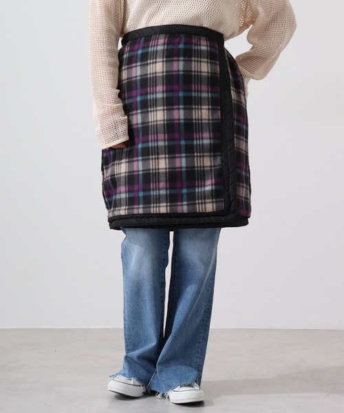 FUNALIVE(ファンアライブ)の「キルティング 55cm丈 3way wrap skirt/巻きスカート ラップスカート(スカート・レディース・ブラック/カーキ/モカ/ワイン/レンガ/ダークベージュ/スモークピンク・LL/M/L)」の8枚目の写真