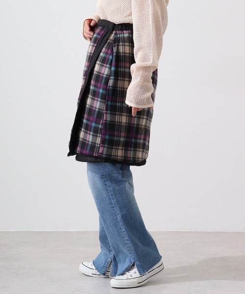 FUNALIVE(ファンアライブ)の「キルティング 55cm丈 3way wrap skirt/巻きスカート ラップスカート(スカート・レディース・ブラック/カーキ/モカ/ワイン/レンガ/ダークベージュ/スモークピンク・LL/M/L)」の9枚目の写真