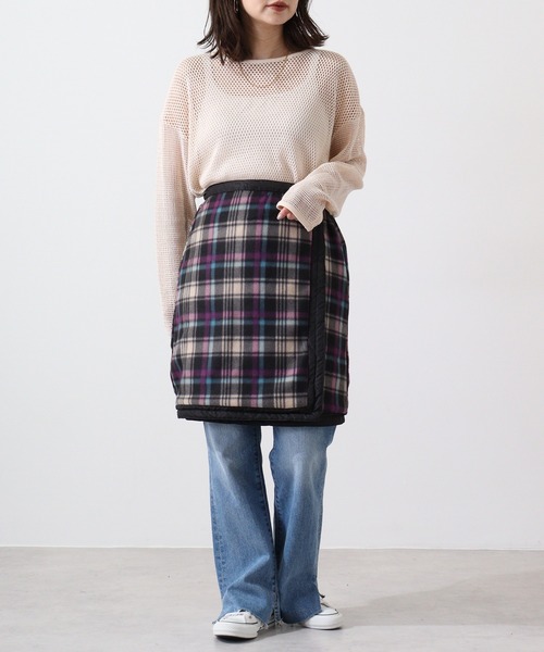 FUNALIVE(ファンアライブ)の「キルティング 55cm丈 3way wrap skirt/巻きスカート ラップスカート(スカート・レディース・ブラック/カーキ/モカ/ワイン/レンガ/ダークベージュ/スモークピンク・LL/M/L)」の12枚目の写真