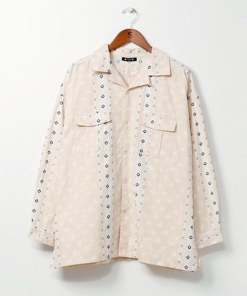 チャイハネ（チャイハネ）の「【チャイハネ】バンダナ柄MEN'Sサファリシャツ（シャツ/ブラウス・メンズ・ブルー/ホワイト/オレンジ・FREE）」の19枚目の写真