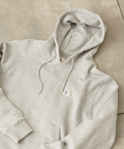 GEVACO（ゲバコ）の「【GEVACO / ゲバコ】オープンエンド裏毛スウェットパーカー（パーカー・メンズ・アイボリー/グレー/ネイビー/サックスブルー・S/M/L）」の3枚目の写真