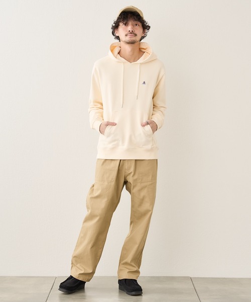 GEVACO（ゲバコ）の「【GEVACO / ゲバコ】オープンエンド裏毛スウェットパーカー（パーカー・メンズ・アイボリー/グレー/ネイビー/サックスブルー・S/M/L）」の8枚目の写真