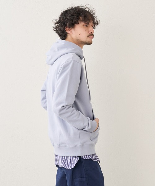 GEVACO（ゲバコ）の「【GEVACO / ゲバコ】オープンエンド裏毛スウェットパーカー（パーカー・メンズ・アイボリー/グレー/ネイビー/サックスブルー・S/M/L）」の18枚目の写真