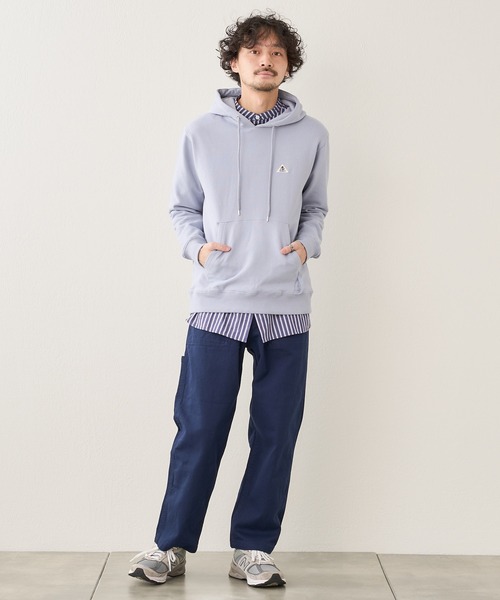 GEVACO（ゲバコ）の「【GEVACO / ゲバコ】オープンエンド裏毛スウェットパーカー（パーカー・メンズ・アイボリー/グレー/ネイビー/サックスブルー・S/M/L）」の20枚目の写真