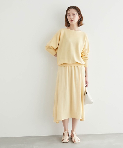 ROPE' PICNIC（ロペピクニック）の「ドッキングドルマンニットワンピース（ワンピース・レディース・イエロー/ライトグリーン/グレー/ブラック・40/38）」の10枚目の写真