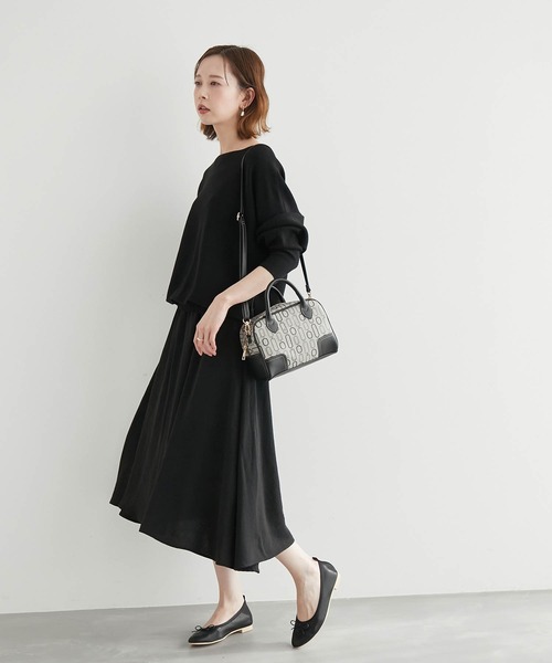 ROPE' PICNIC（ロペピクニック）の「ドッキングドルマンニットワンピース（ワンピース・レディース・イエロー/ライトグリーン/グレー/ブラック・40/38）」の13枚目の写真