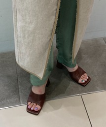 【FABIO RUSCONI】チャンキーヒールミュールサンダル(F22003)