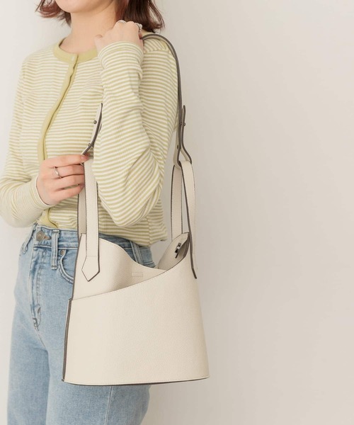 RODE SKO(ロデスコ)の「2WAYバケツショルダーバッグ(ショルダーバッグ・レディース・オフホワイト/グレー系その他/ブラック・ONE)」の5枚目の写真