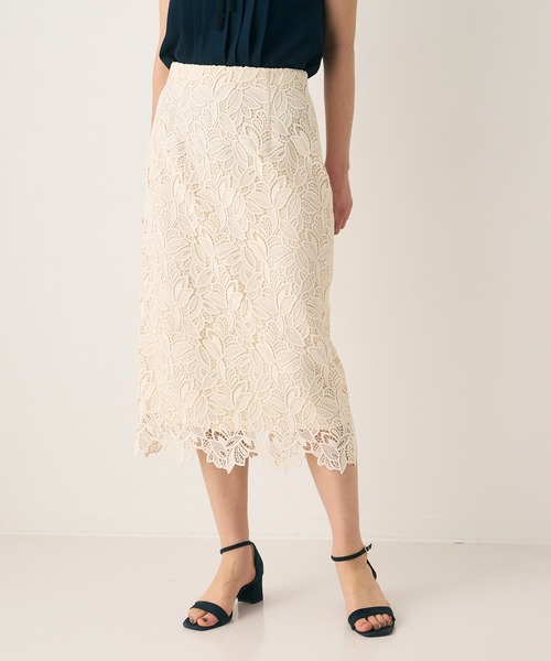 ANAYI（アナイ）の「リーフレースタイトスカート（スカート・レディース・アイボリー/ネイビー/ミント/オレンジ・36/38/34）」の11枚目の写真