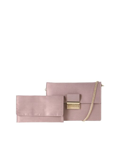 LAGUNAMOON（ラグナムーン）の「LADYヴィンテージサテンクラッチバック（クラッチバッグ・レディース・ピンク/ベージュ・FREE）」の9枚目の写真
