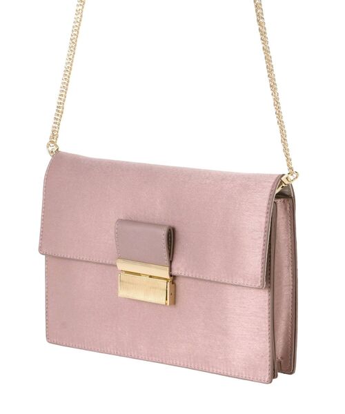 LAGUNAMOON（ラグナムーン）の「LADYヴィンテージサテンクラッチバック（クラッチバッグ・レディース・ピンク/ベージュ・FREE）」の5枚目の写真