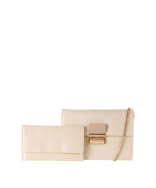 LAGUNAMOON（ラグナムーン）の「LADYヴィンテージサテンクラッチバック（クラッチバッグ・レディース・ピンク/ベージュ・FREE）」の15枚目の写真