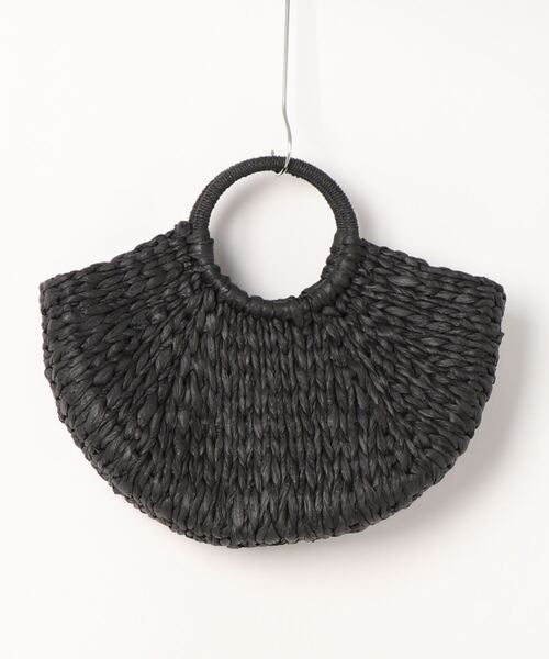 florist（フローリスト）の「セミサークル型ハンドカゴバッグ/ハンドバッグ（かごバッグ・レディース・オフホワイト/ブラック×ホワイト/ブラック/ベージュ・FREE）」の20枚目の写真