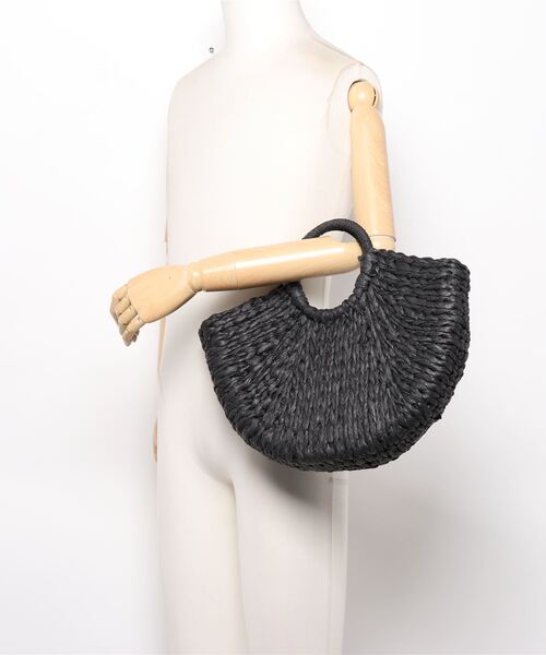 florist（フローリスト）の「セミサークル型ハンドカゴバッグ/ハンドバッグ（かごバッグ・レディース・オフホワイト/ブラック×ホワイト/ブラック/ベージュ・FREE）」の12枚目の写真