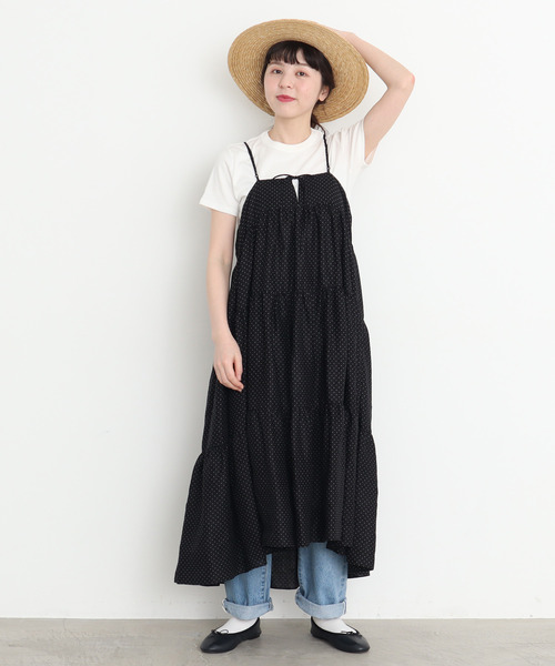 リネンピンドット ティアードキャミワンピース ワンピース Dot Stripes Child Woman ドットアンドストライプス チャイルドウーマン のファッション通販 Zozotown