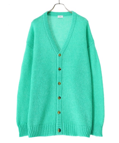 URU（ウル）の「URU / ウル：WOOL MOHAIR - LONG CARDIGAN：22SUK01[COR]（カーディガン/ボレロ・メンズ・グリーン・FREE）」の4枚目の写真