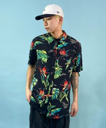 VOLCOM/ボルコム リーフ柄 総柄 レーヨンシャツ A0422206