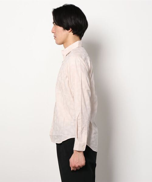 TRAP/U (トラップユー)の「日本製 made in JAPAN 総柄 ジャガードペイズリー柄 レギュラーカラー シャツ(シャツ/ブラウス・メンズ・ホワイト/ライトピンク/ブラック・L/M)」の10枚目の写真