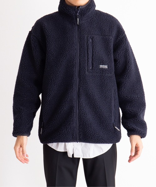 And A（アンドエー）の「GRAMICCI グラミチ / SHERPA JACKET シェルパ ボアフリース ジャケット / G2FU-J045（ブルゾン・メンズ・ネイビー/チャコール・MEDIUM/SMALL/X-LARGE/LARGE）」の21枚目の写真