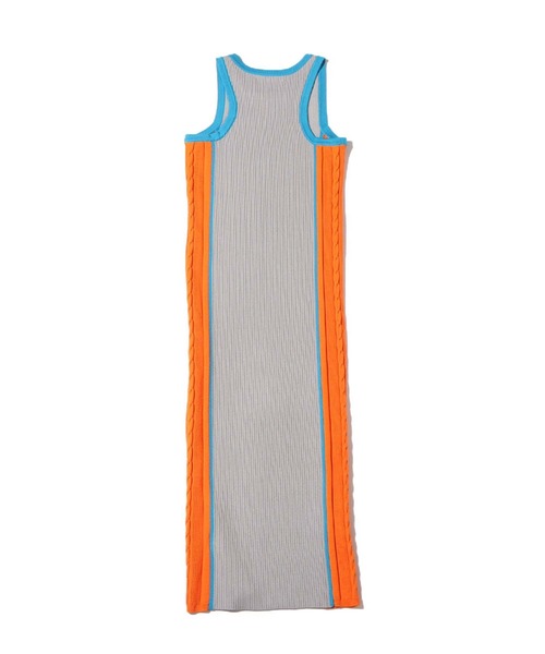 atmos pink(アトモスピンク)の「atmos pink マルチカラーロングワンピ(ワンピース・レディース・グレー/グリーン・FREE)」の8枚目の写真