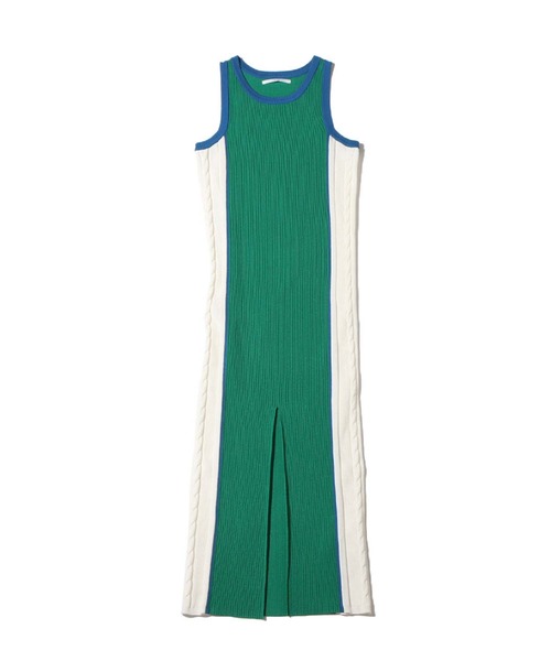 atmos pink(アトモスピンク)の「atmos pink マルチカラーロングワンピ(ワンピース・レディース・グレー/グリーン・FREE)」の13枚目の写真