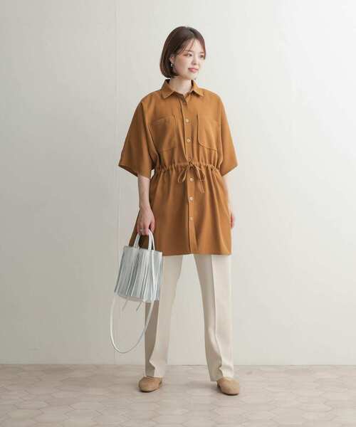 URBAN RESEARCH DOORS(アーバンリサーチドアーズ)の「ツイルドロストオーバーシャツ(シャツ/ブラウス・レディース・ネイビー/ブラウン・1)」の12枚目の写真