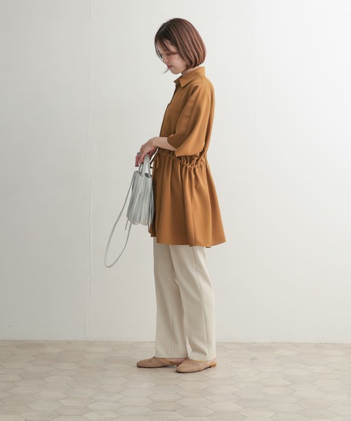 URBAN RESEARCH DOORS(アーバンリサーチドアーズ)の「ツイルドロストオーバーシャツ(シャツ/ブラウス・レディース・ネイビー/ブラウン・1)」の14枚目の写真