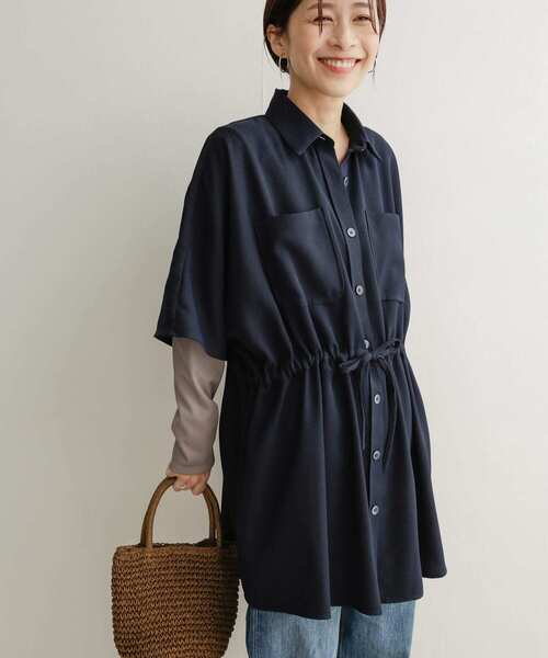 URBAN RESEARCH DOORS(アーバンリサーチドアーズ)の「ツイルドロストオーバーシャツ(シャツ/ブラウス・レディース・ネイビー/ブラウン・1)」の19枚目の写真