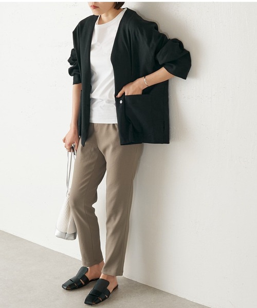 BEARDSLEY（ビアズリー）の「リネンジャケット（テーラードジャケット・レディース・ブラック/ベージュ・FREE）」の17枚目の写真