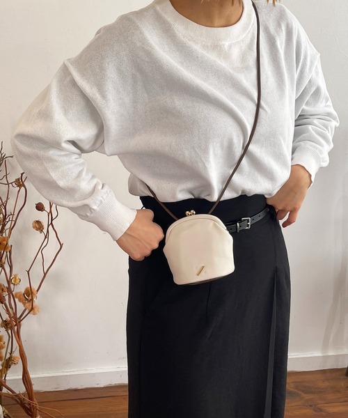 R/b nestle to BEAURE（アールビー）の「Rb ２tone ガマ口 mini Shoulder（ショルダーバッグ・レディース・ブラウン/アイボリー/ブラック/ベージュ・FREE）」の8枚目の写真